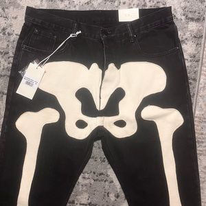 MNML Skelton Black Denim Jeans